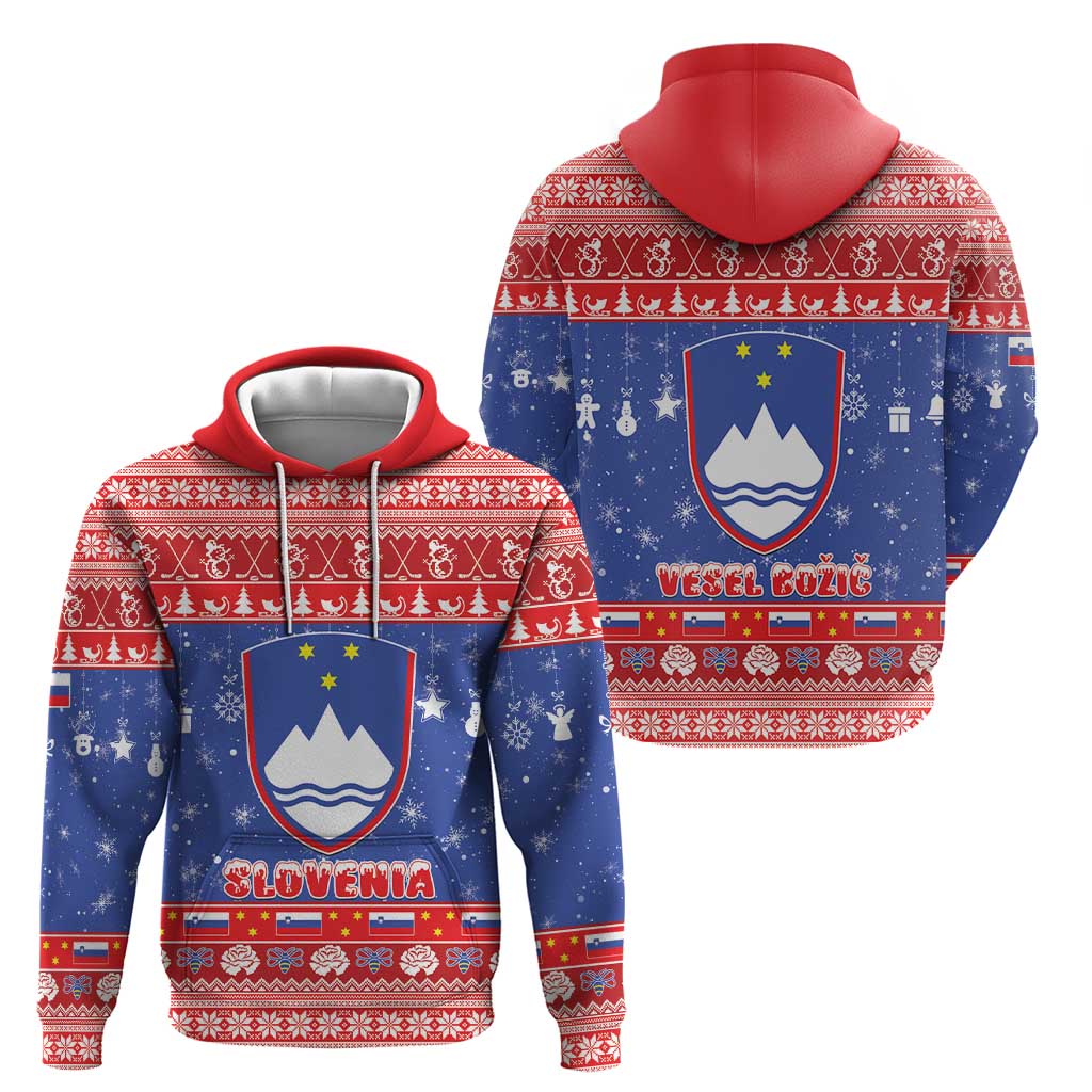 Slovenia Christmas Hoodie Coat Of Arms Vesel Bozic LT15
