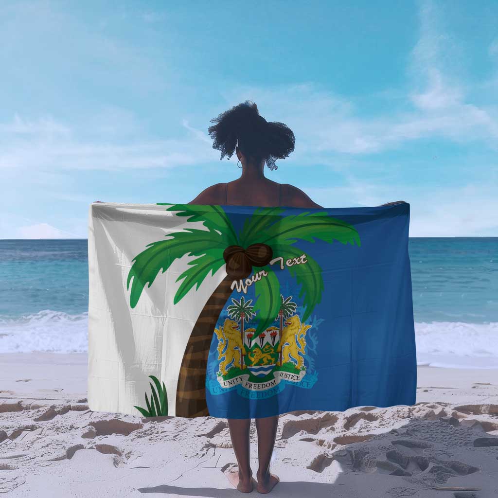 Personalised Afro Sierra Leone Sarong Coat Of Arms With Flag Map LT15