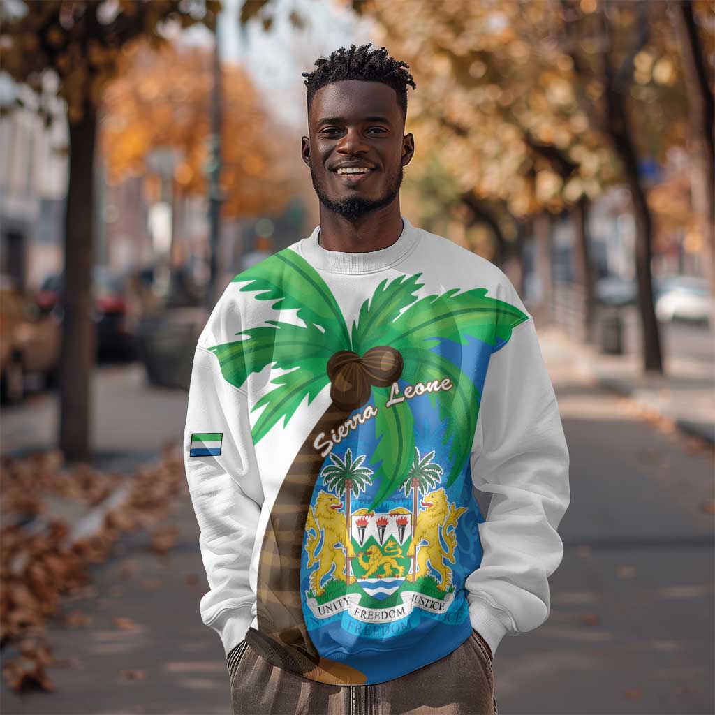 Personalised Afro Sierra Leone Sweatshirt Coat Of Arms With Flag Map LT15