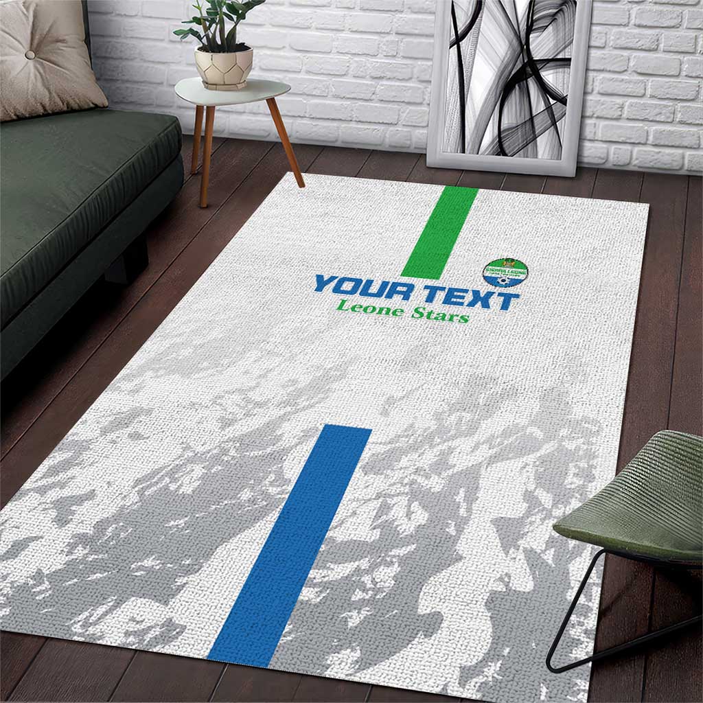 Custom Sierra Leone Football Area Rug Grunge Style LT15