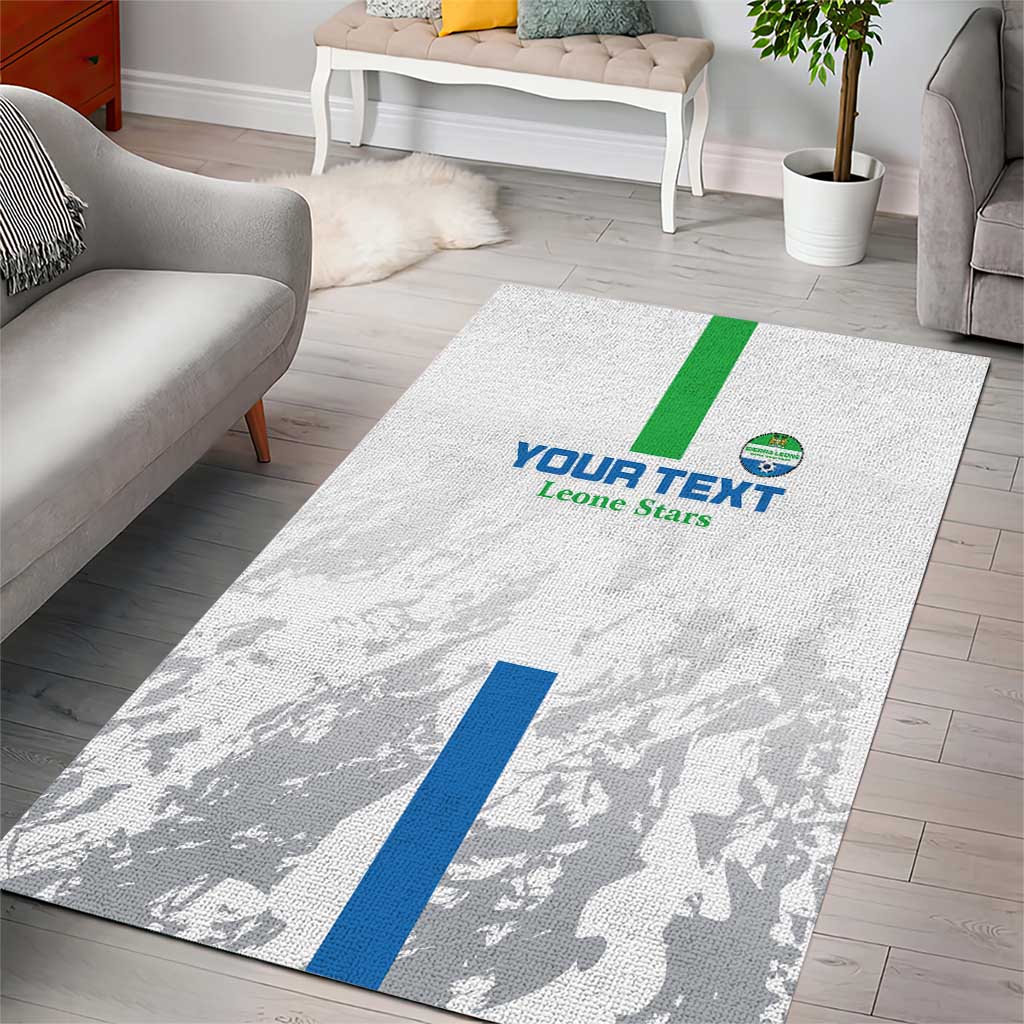 Custom Sierra Leone Football Area Rug Grunge Style LT15