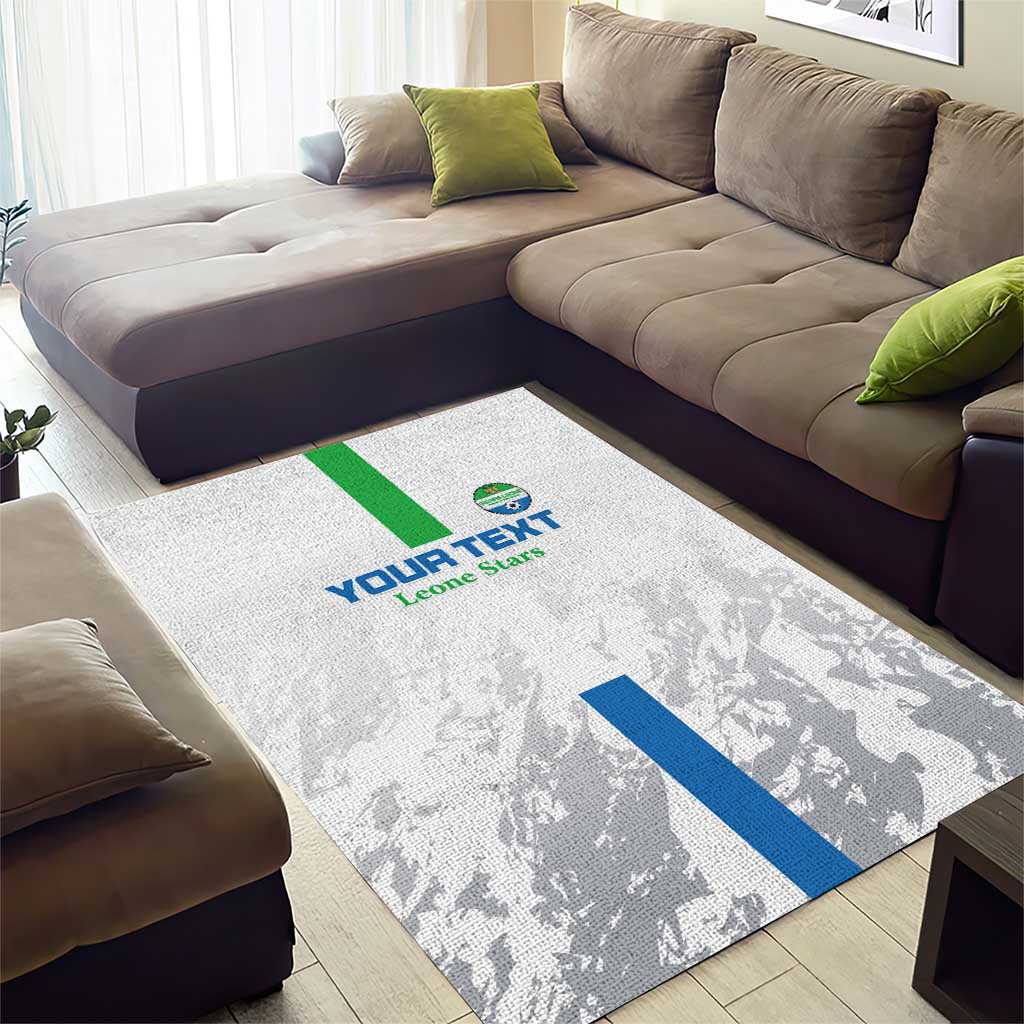 Custom Sierra Leone Football Area Rug Grunge Style LT15