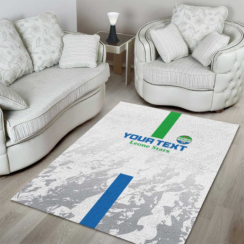 Custom Sierra Leone Football Area Rug Grunge Style LT15