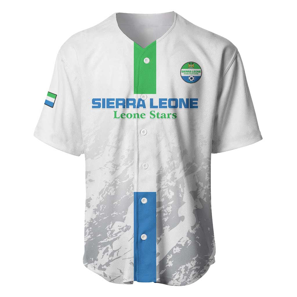 Custom Sierra Leone Football Baseball Jersey Grunge Style LT15
