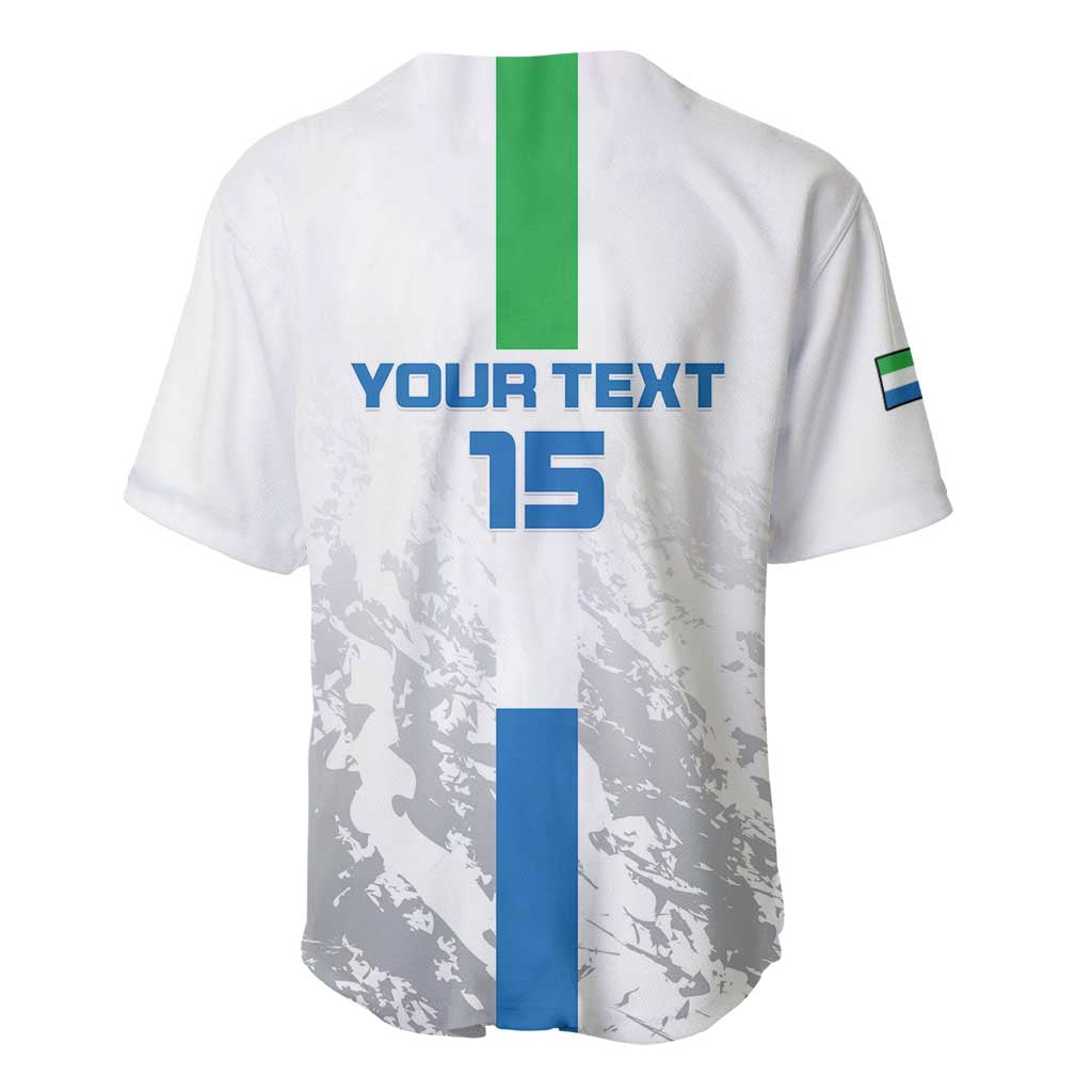 Custom Sierra Leone Football Baseball Jersey Grunge Style LT15