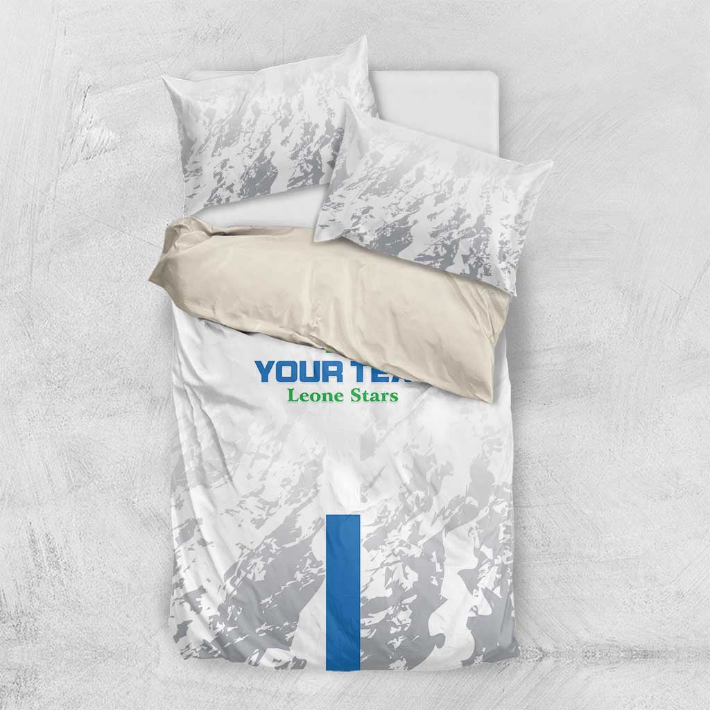 Custom Sierra Leone Football Bedding Set Grunge Style LT15