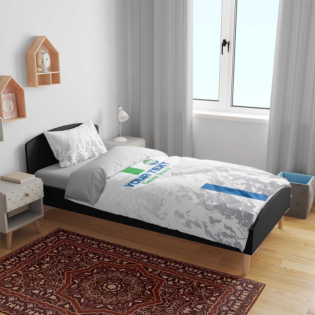 Custom Sierra Leone Football Bedding Set Grunge Style LT15
