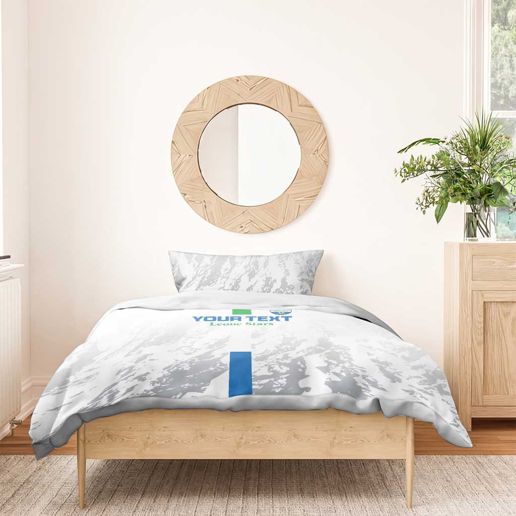 Custom Sierra Leone Football Bedding Set Grunge Style LT15