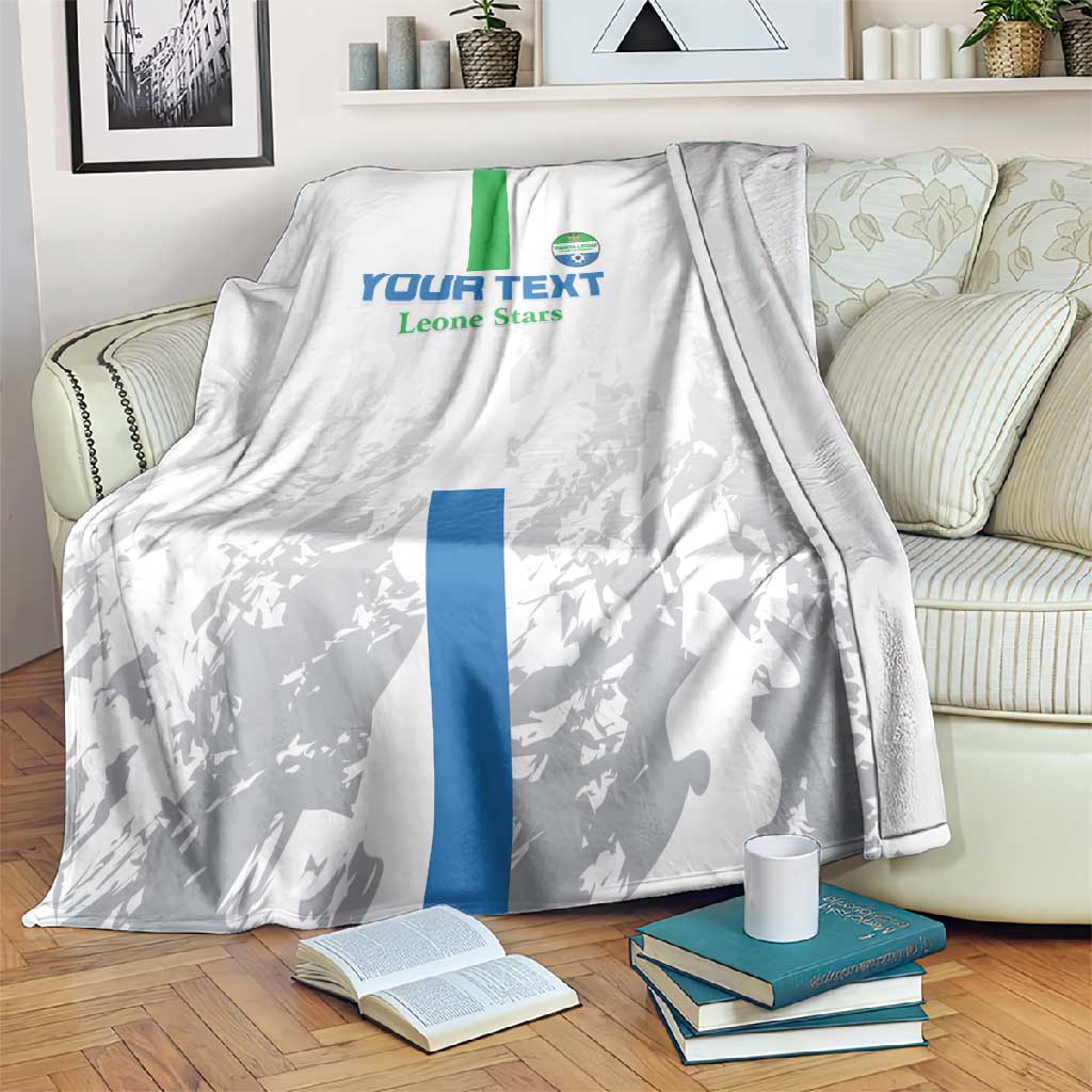 Custom Sierra Leone Football Blanket Grunge Style LT15