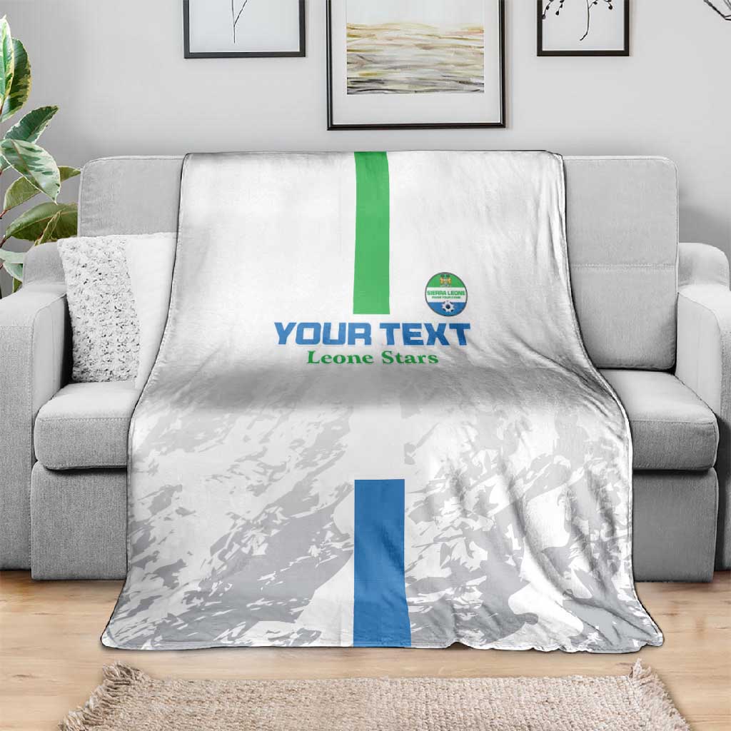 Custom Sierra Leone Football Blanket Grunge Style LT15