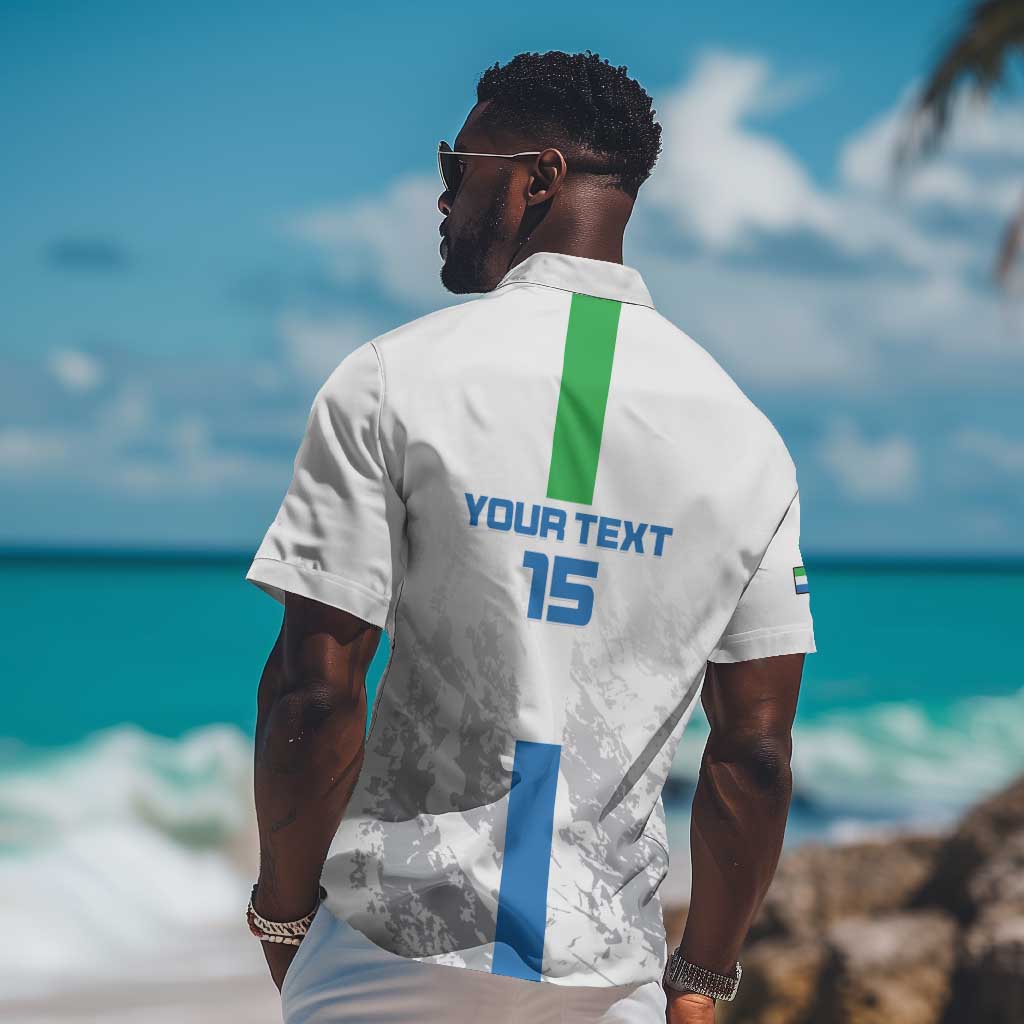 Custom Sierra Leone Football Hawaiian Shirt Grunge Style LT15