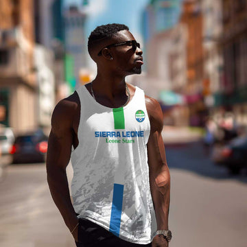 Custom Sierra Leone Football Men Tank Top Grunge Style LT15