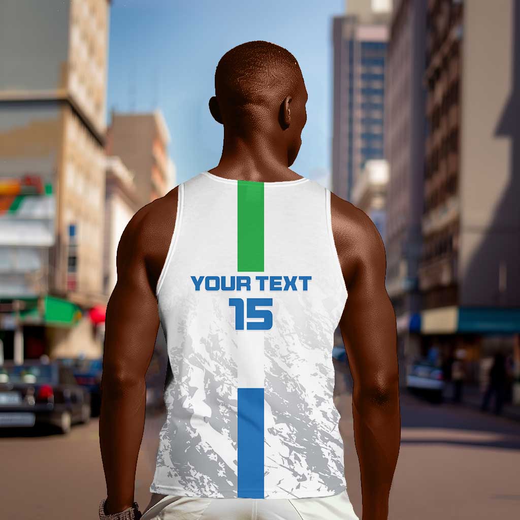 Custom Sierra Leone Football Men Tank Top Grunge Style LT15
