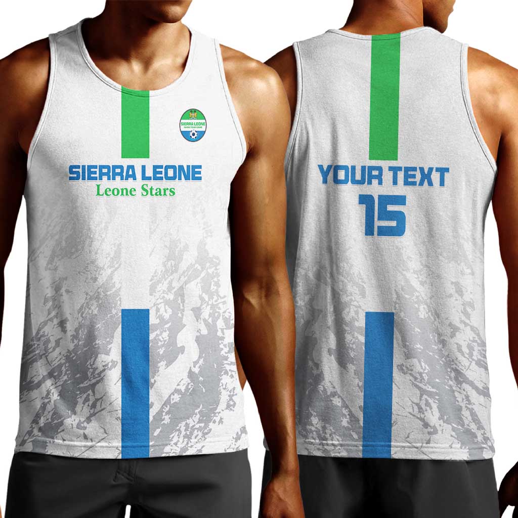 Custom Sierra Leone Football Men Tank Top Grunge Style LT15