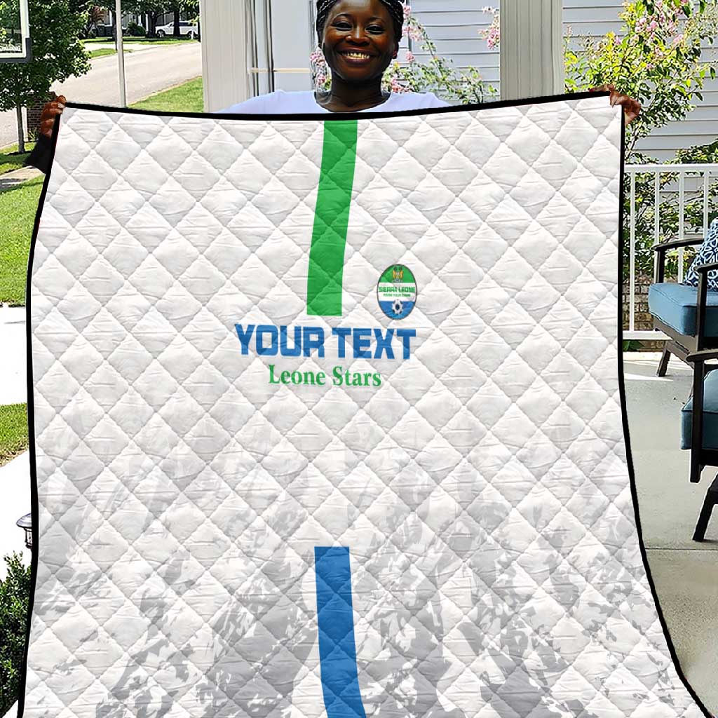 Custom Sierra Leone Football Quilt Grunge Style LT15