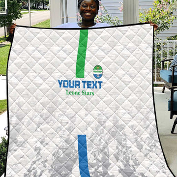 Custom Sierra Leone Football Quilt Grunge Style LT15
