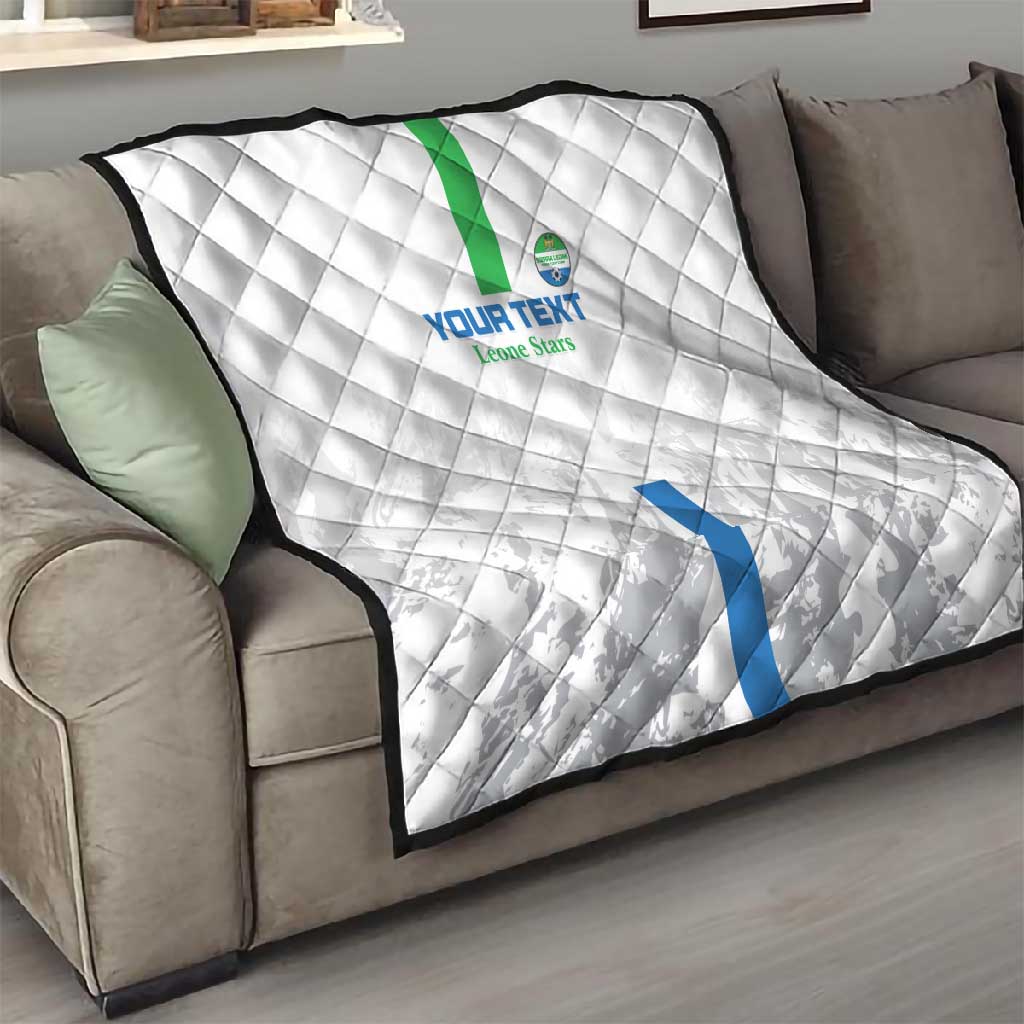 Custom Sierra Leone Football Quilt Grunge Style LT15