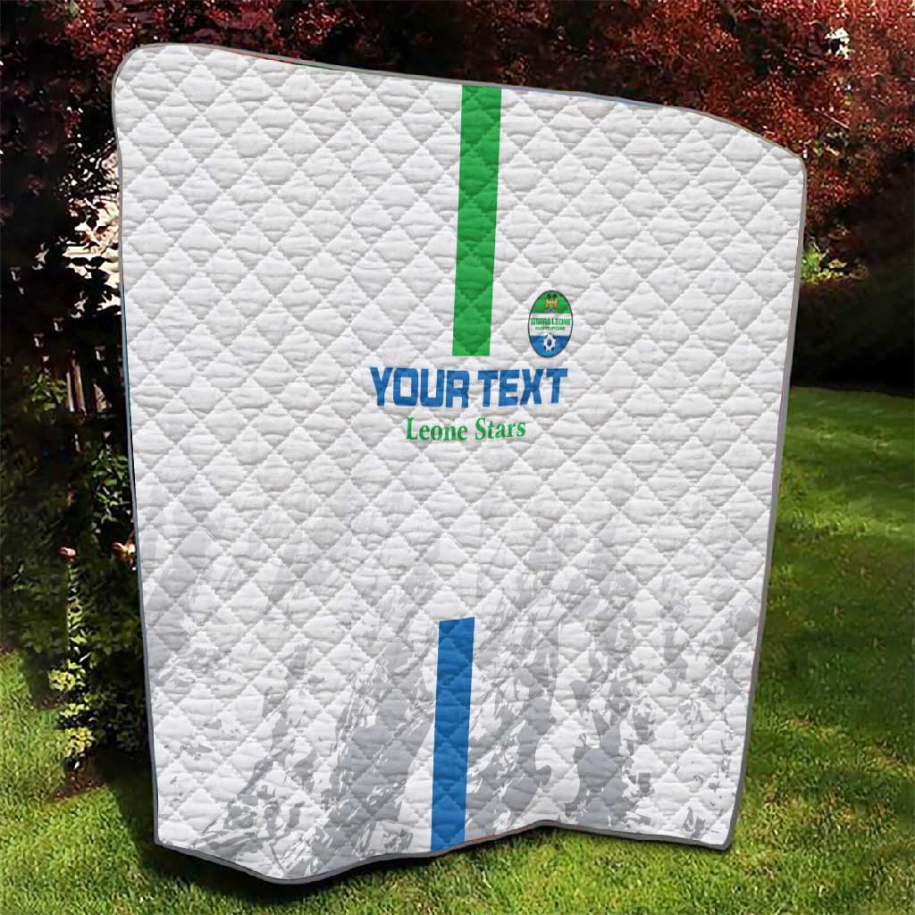 Custom Sierra Leone Football Quilt Grunge Style LT15
