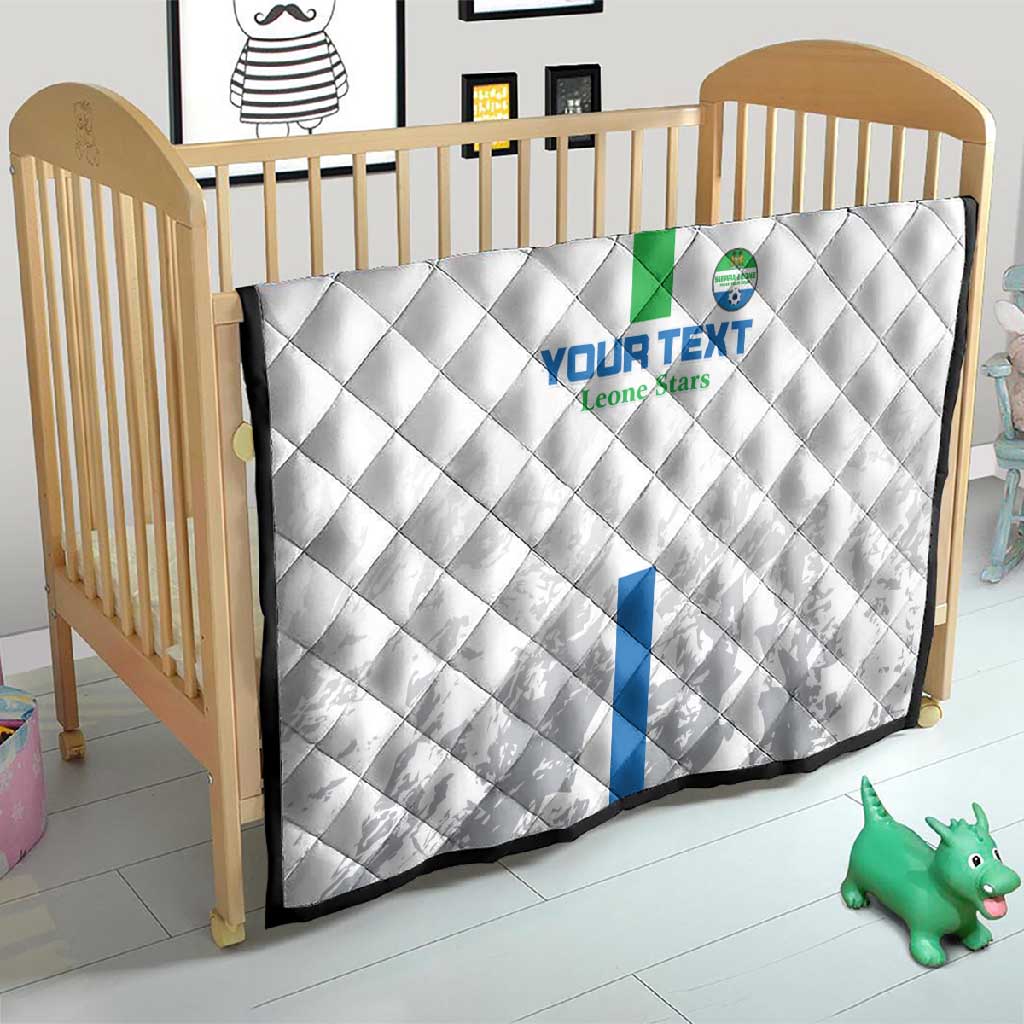 Custom Sierra Leone Football Quilt Grunge Style LT15
