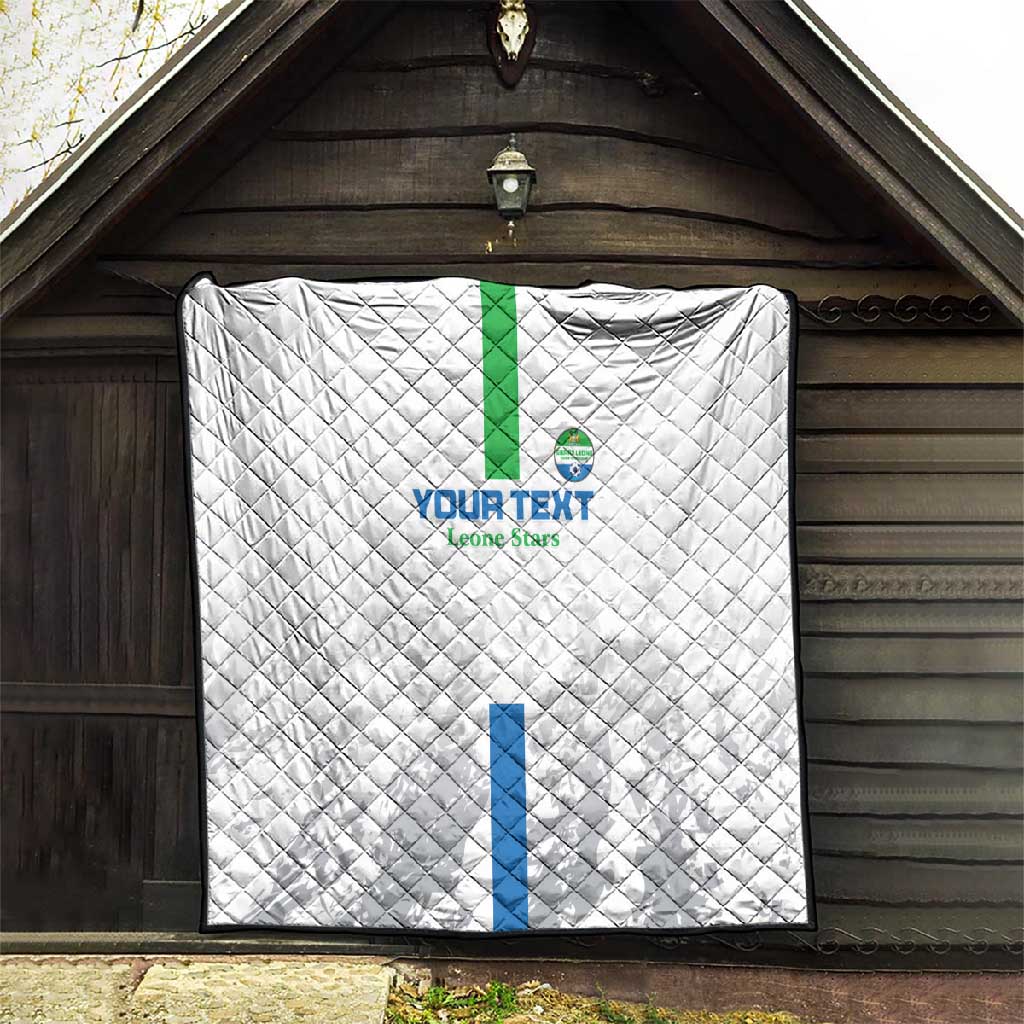 Custom Sierra Leone Football Quilt Grunge Style LT15