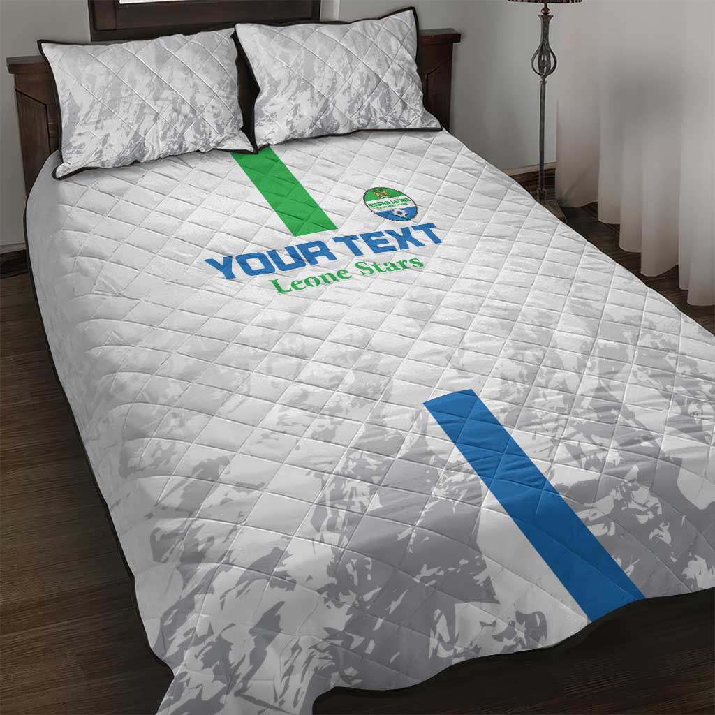 Custom Sierra Leone Football Quilt Bed Set Grunge Style LT15
