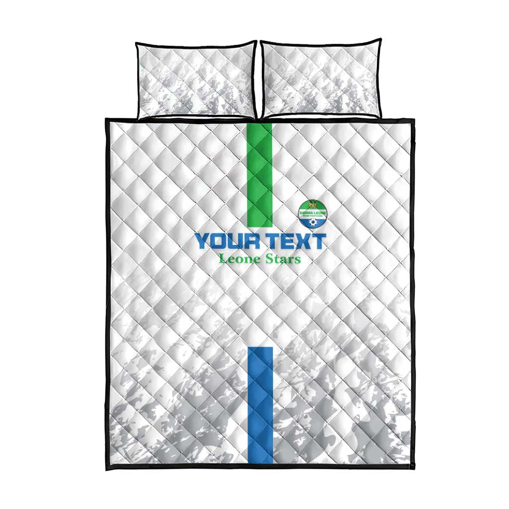 Custom Sierra Leone Football Quilt Bed Set Grunge Style LT15