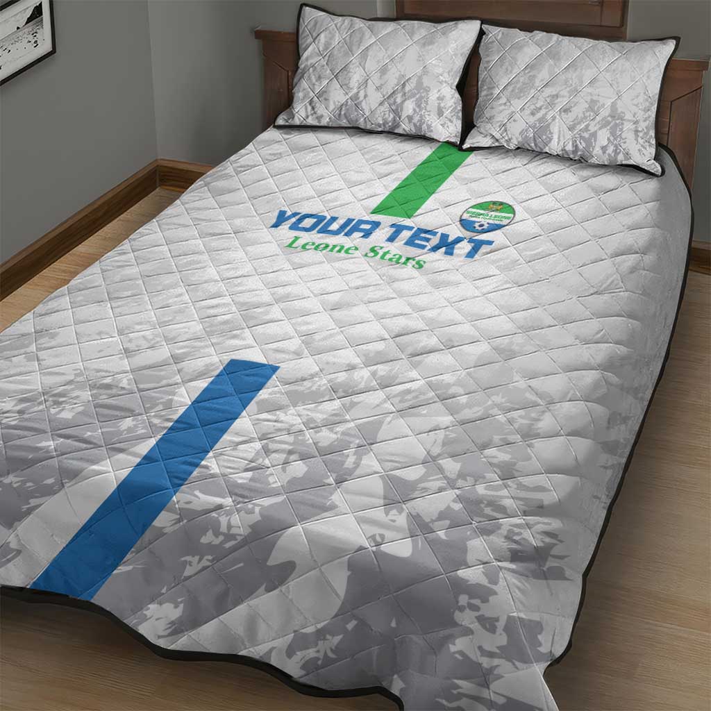 Custom Sierra Leone Football Quilt Bed Set Grunge Style LT15