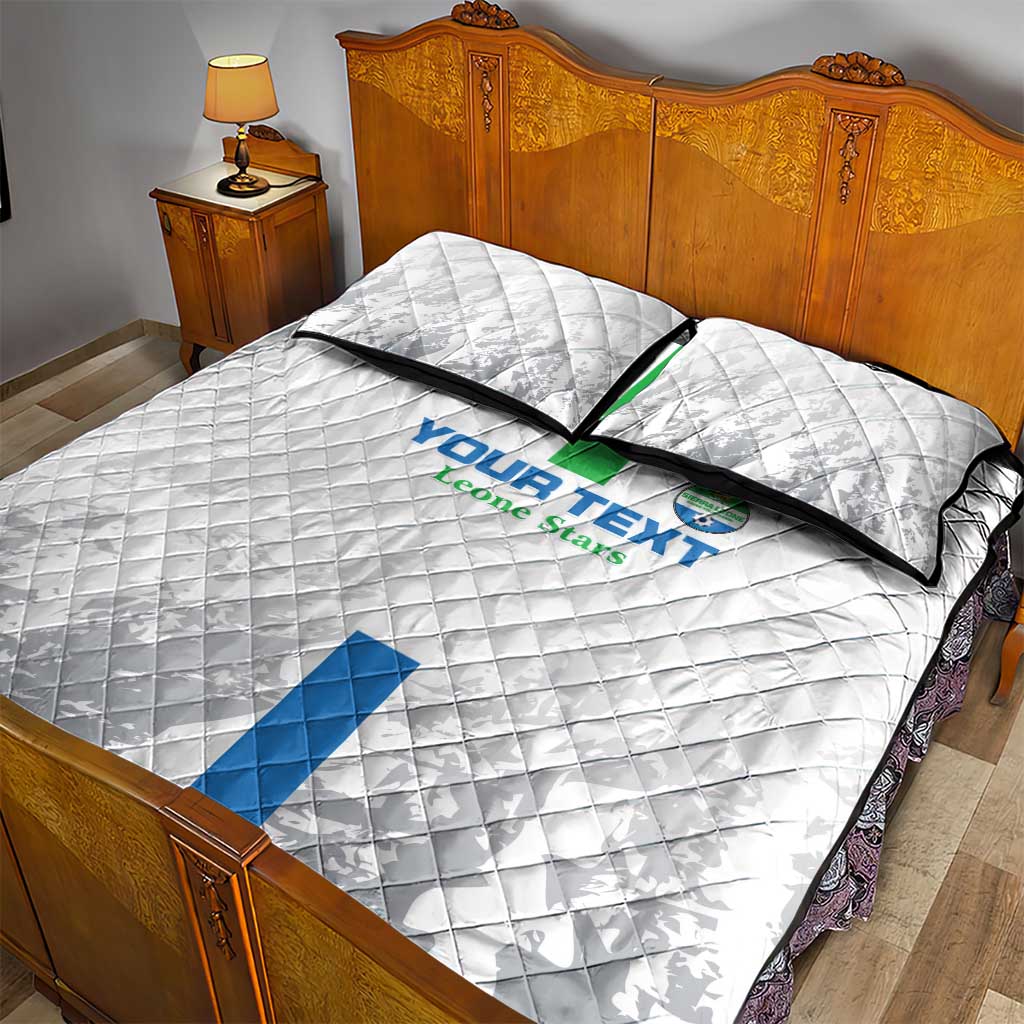 Custom Sierra Leone Football Quilt Bed Set Grunge Style LT15