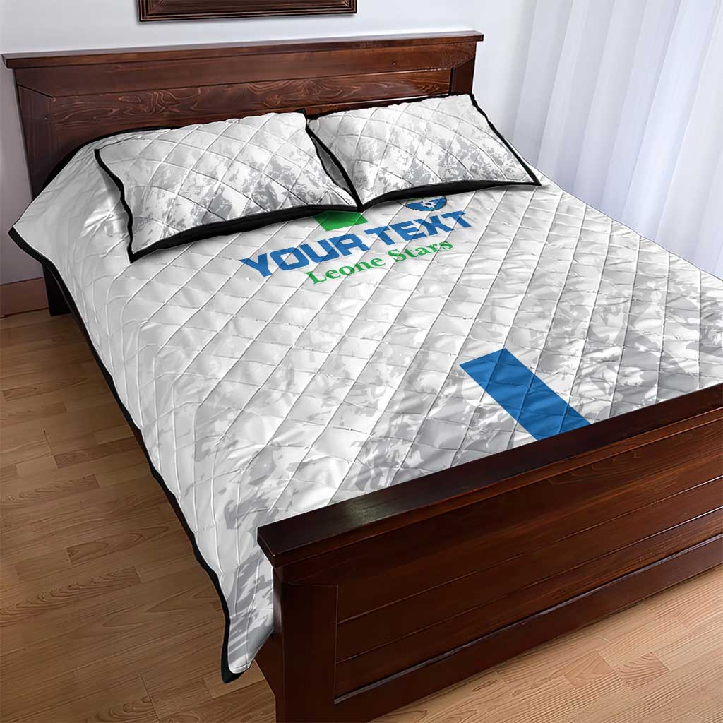 Custom Sierra Leone Football Quilt Bed Set Grunge Style LT15