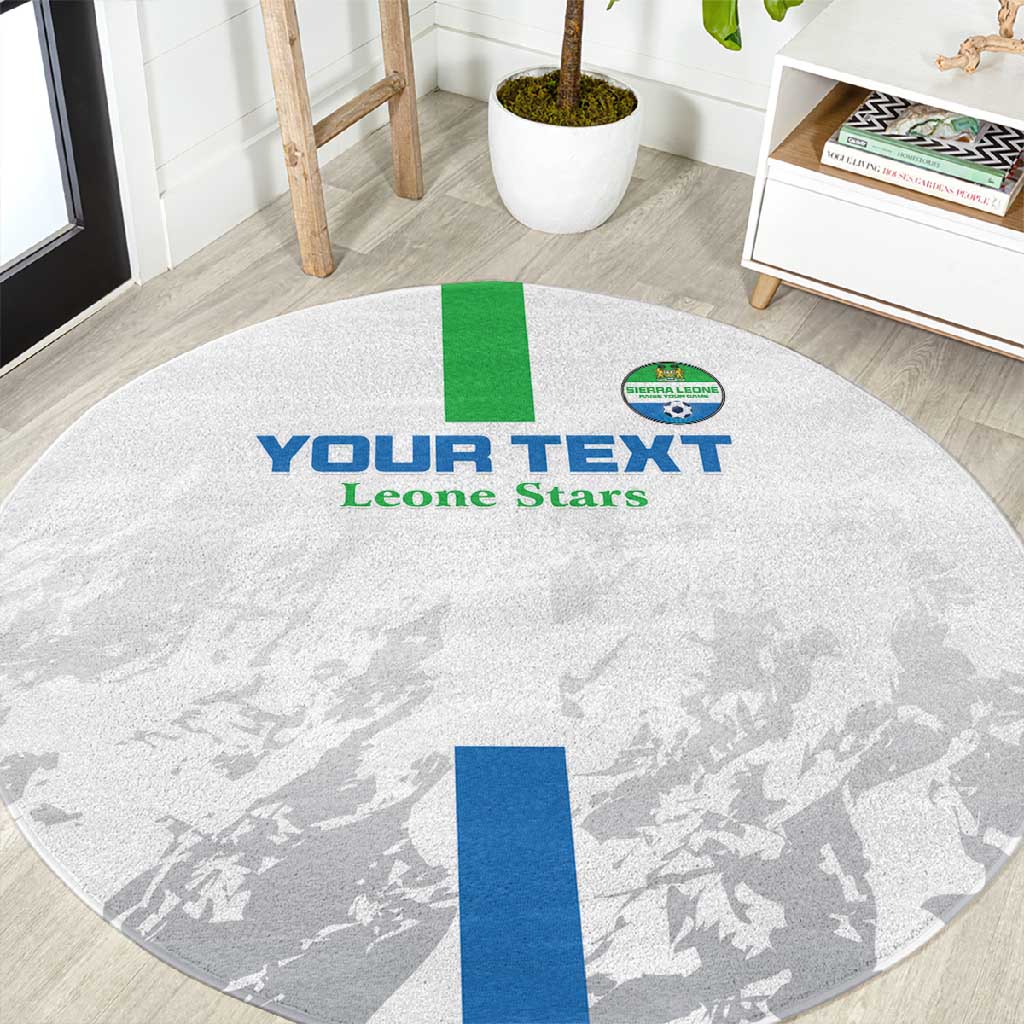 Custom Sierra Leone Football Round Carpet Grunge Style LT15