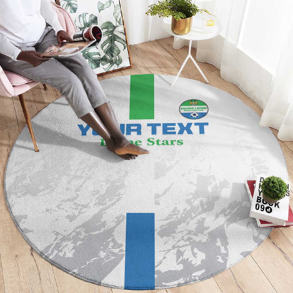 Custom Sierra Leone Football Round Carpet Grunge Style LT15