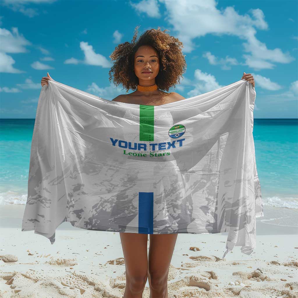 Custom Sierra Leone Football Sarong Grunge Style LT15
