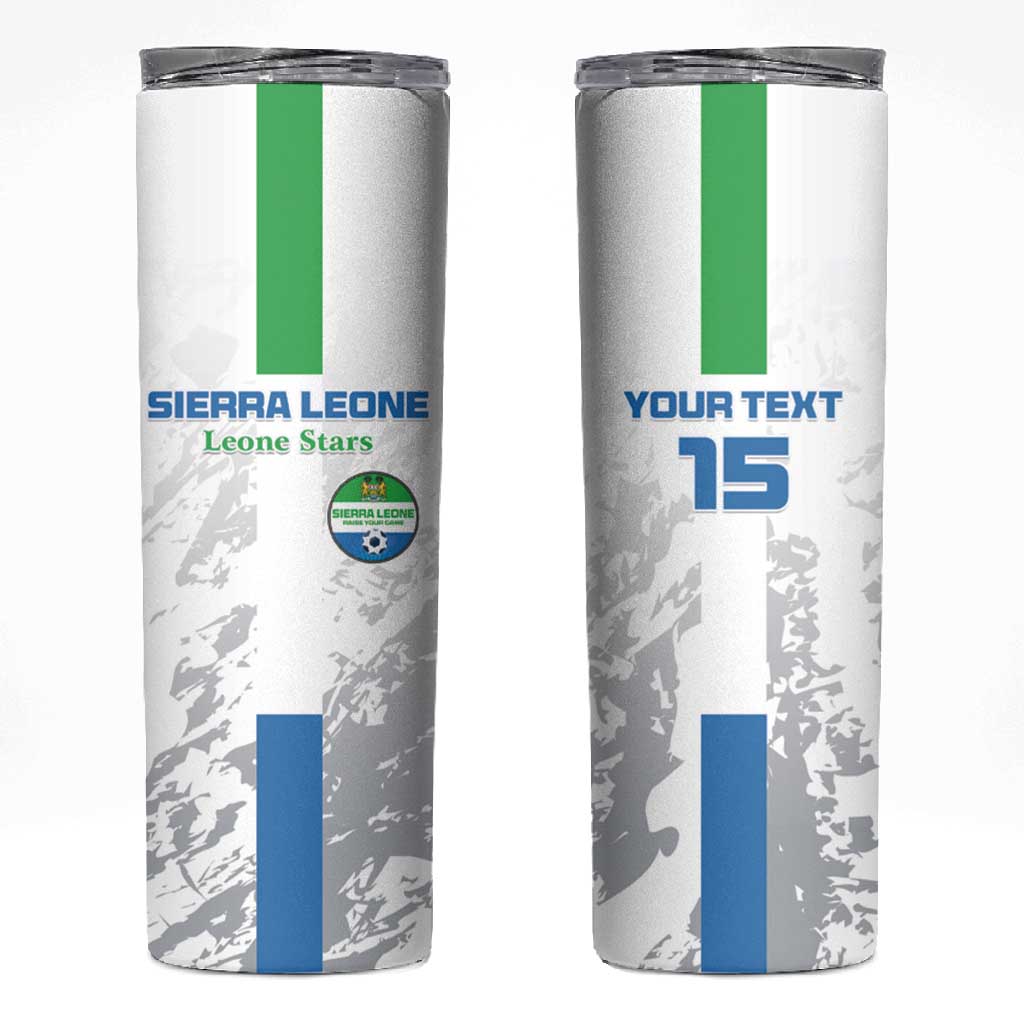 Custom Sierra Leone Football Skinny Tumbler Grunge Style LT15