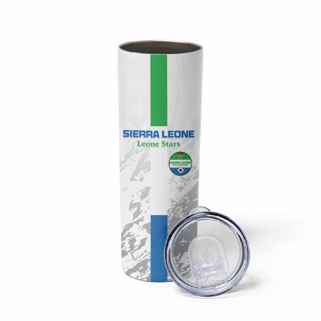 Custom Sierra Leone Football Skinny Tumbler Grunge Style LT15