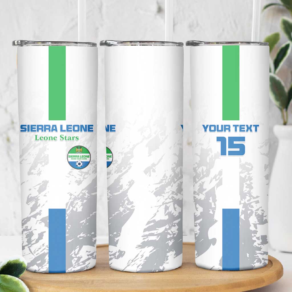 Custom Sierra Leone Football Skinny Tumbler Grunge Style LT15