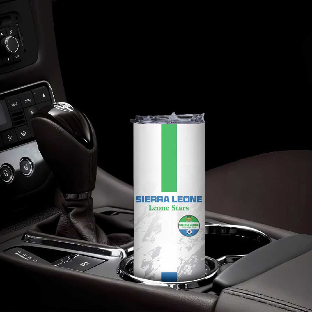 Custom Sierra Leone Football Skinny Tumbler Grunge Style LT15