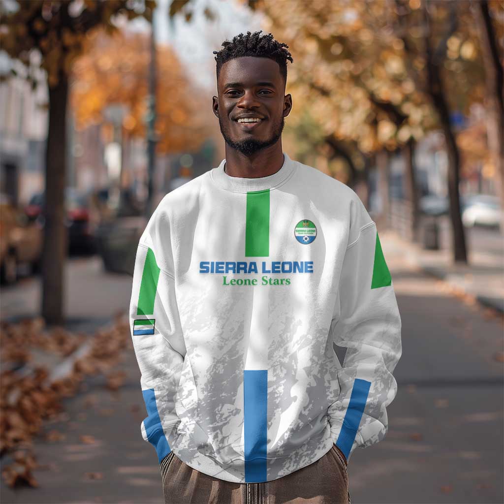 Custom Sierra Leone Football Sweatshirt Grunge Style LT15