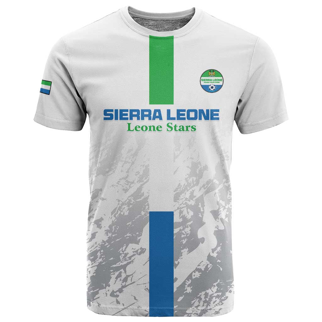 Custom Sierra Leone Football T shirt Grunge Style LT15