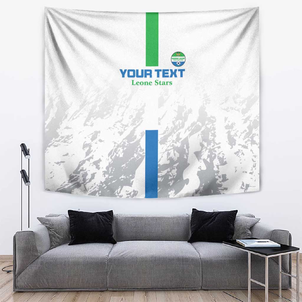Custom Sierra Leone Football Tapestry Grunge Style LT15