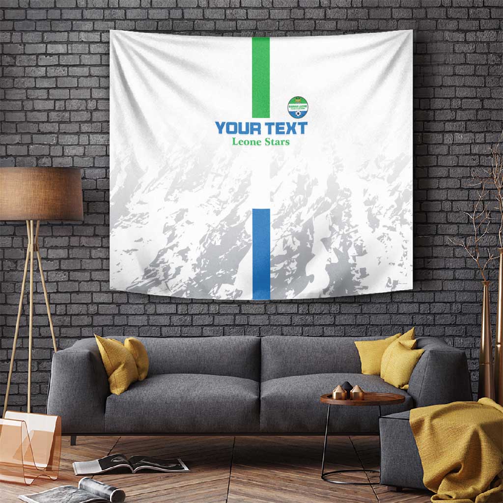 Custom Sierra Leone Football Tapestry Grunge Style LT15