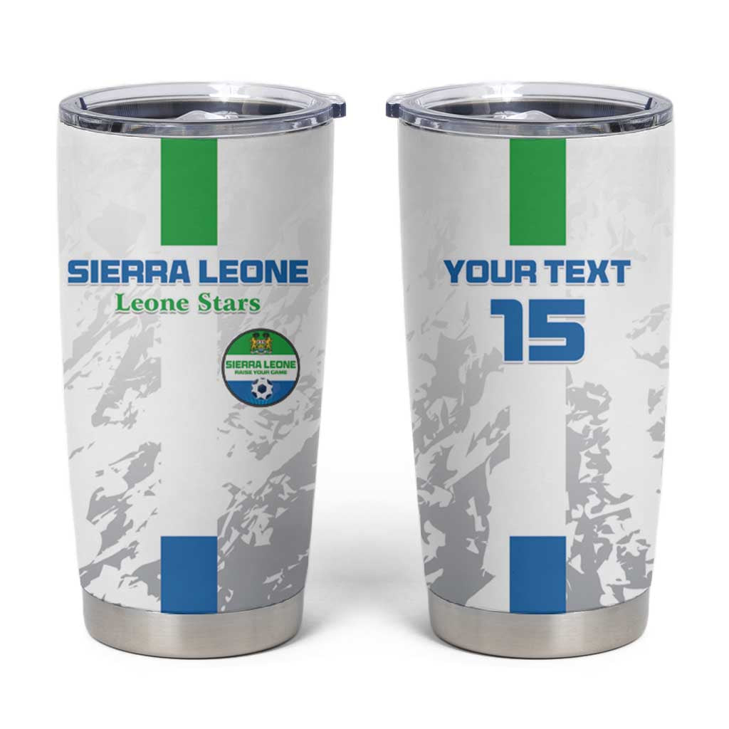 Custom Sierra Leone Football Tumbler Cup Grunge Style LT15