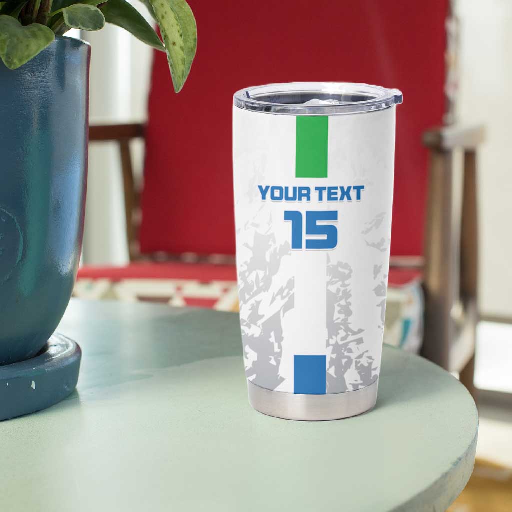 Custom Sierra Leone Football Tumbler Cup Grunge Style LT15