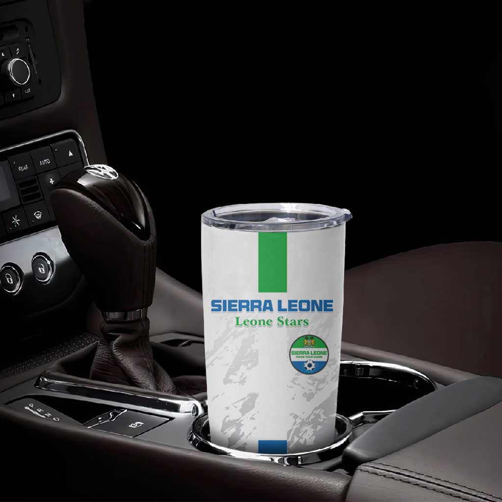Custom Sierra Leone Football Tumbler Cup Grunge Style LT15