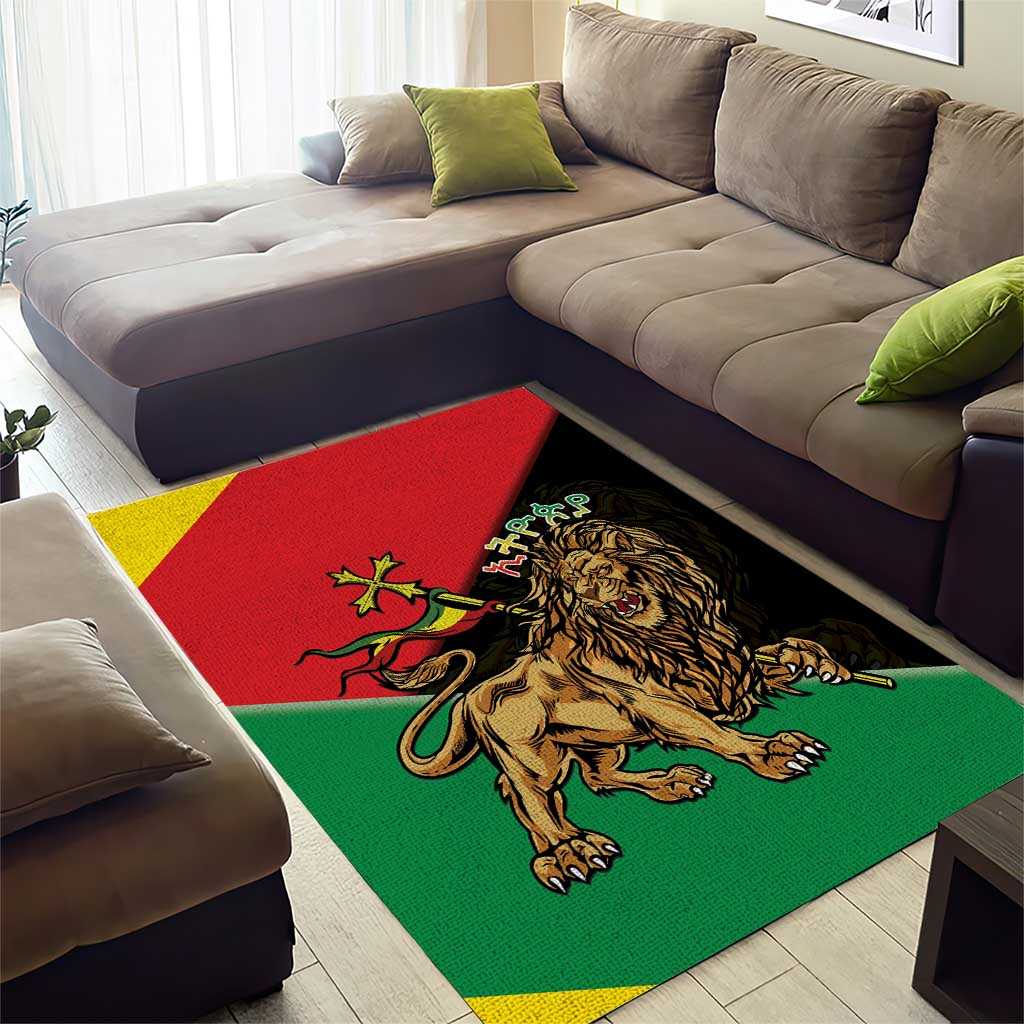 Ethiopia Lion of Judah Area Rug Ethiopia Empire 1270-1974 LT15