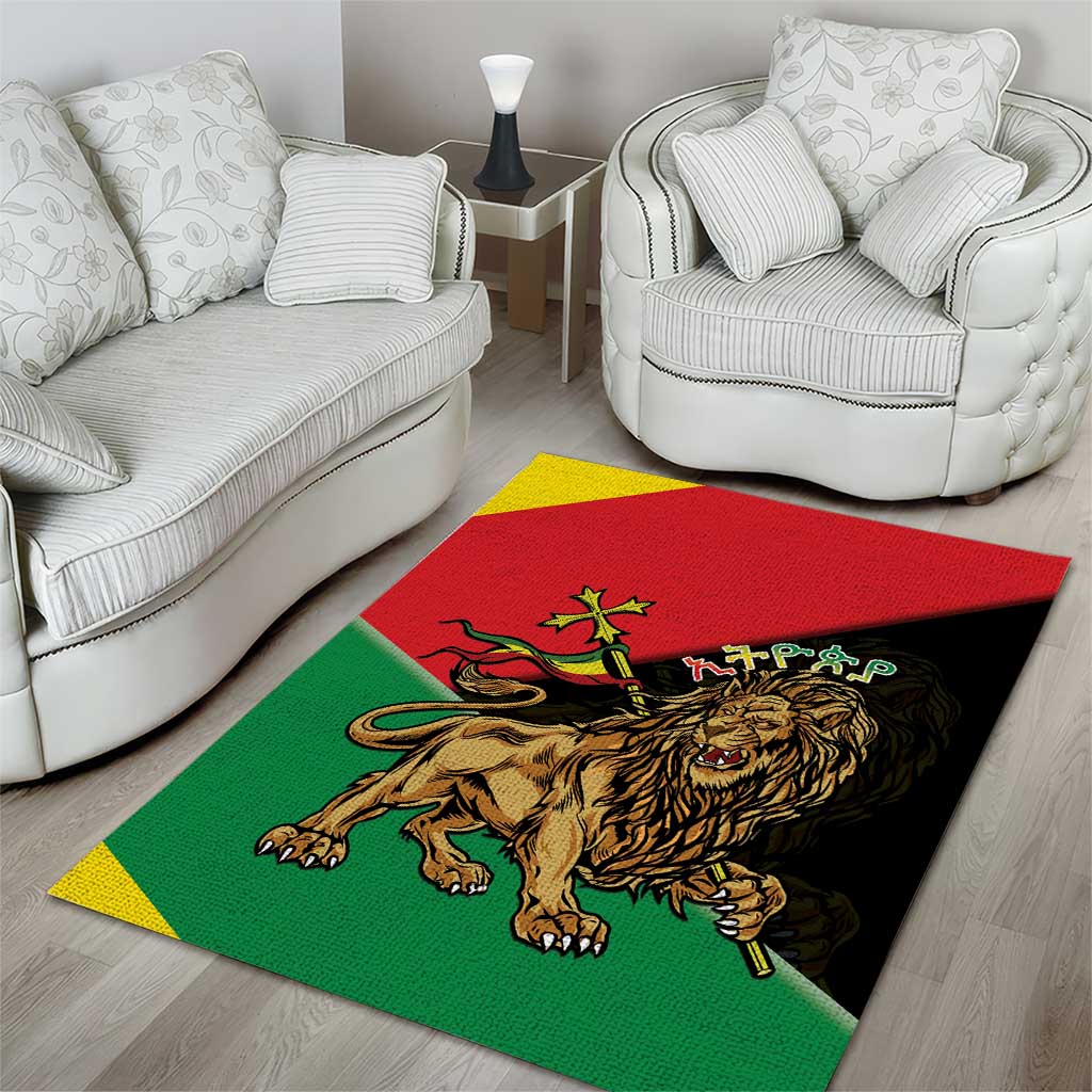 Ethiopia Lion of Judah Area Rug Ethiopia Empire 1270-1974 LT15