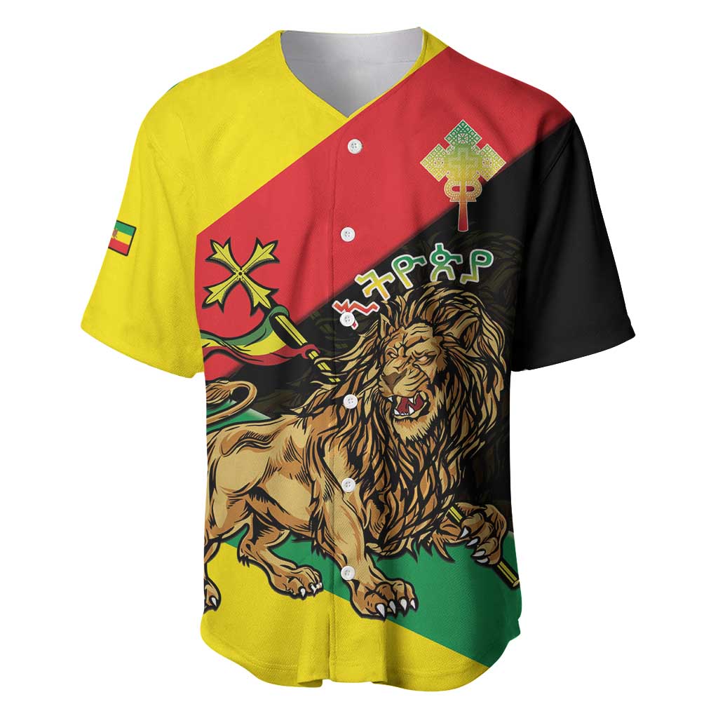 Ethiopia Lion of Judah Baseball Jersey Ethiopia Empire 1270-1974 LT15