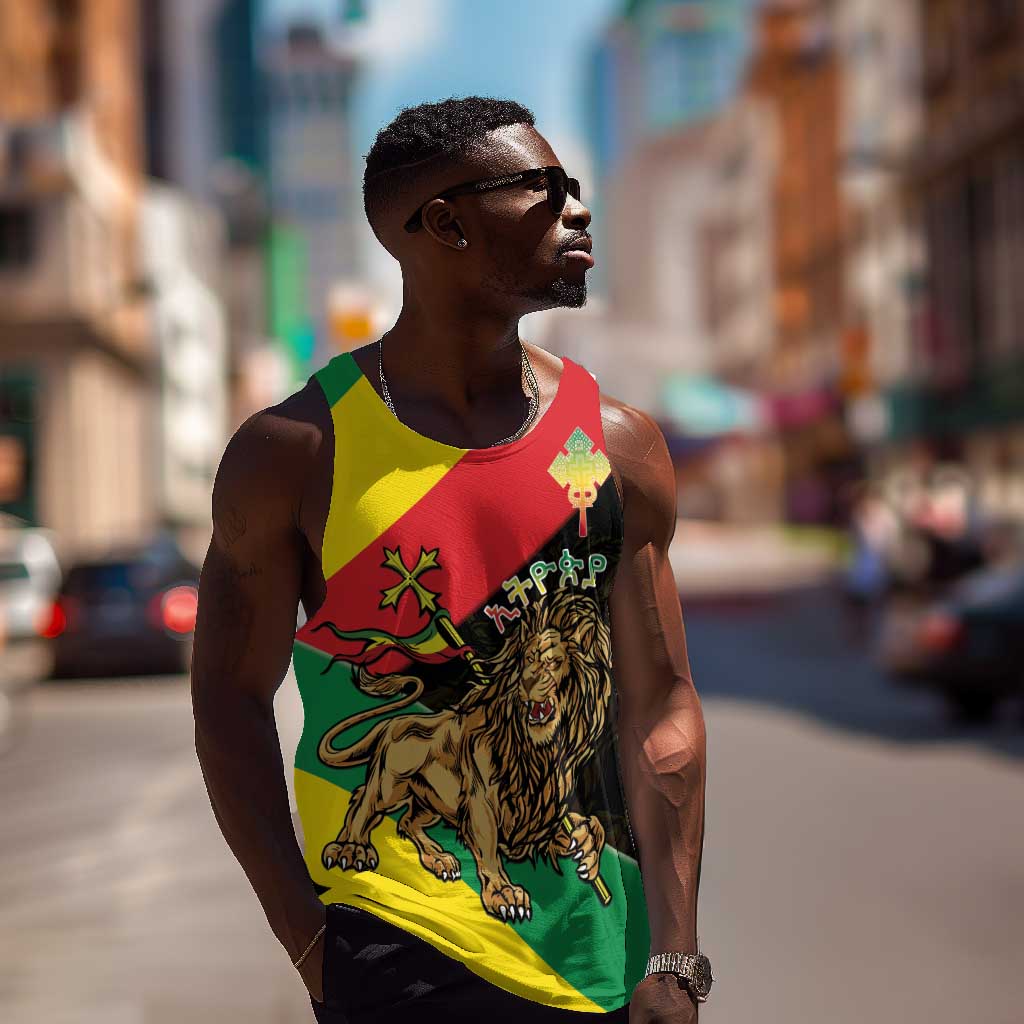 Ethiopia Lion of Judah Men Tank Top Ethiopia Empire 1270-1974 LT15