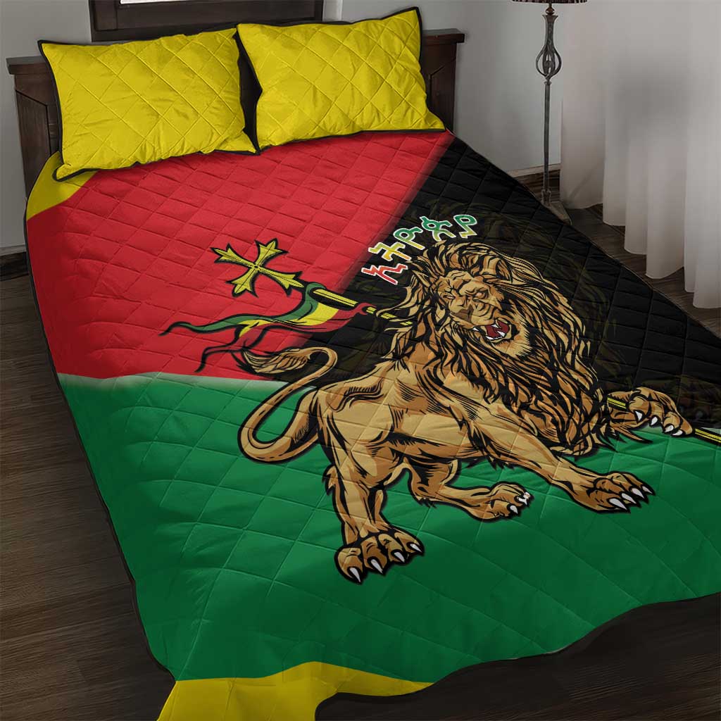 Ethiopia Lion of Judah Quilt Bed Set Ethiopia Empire 1270-1974 LT15