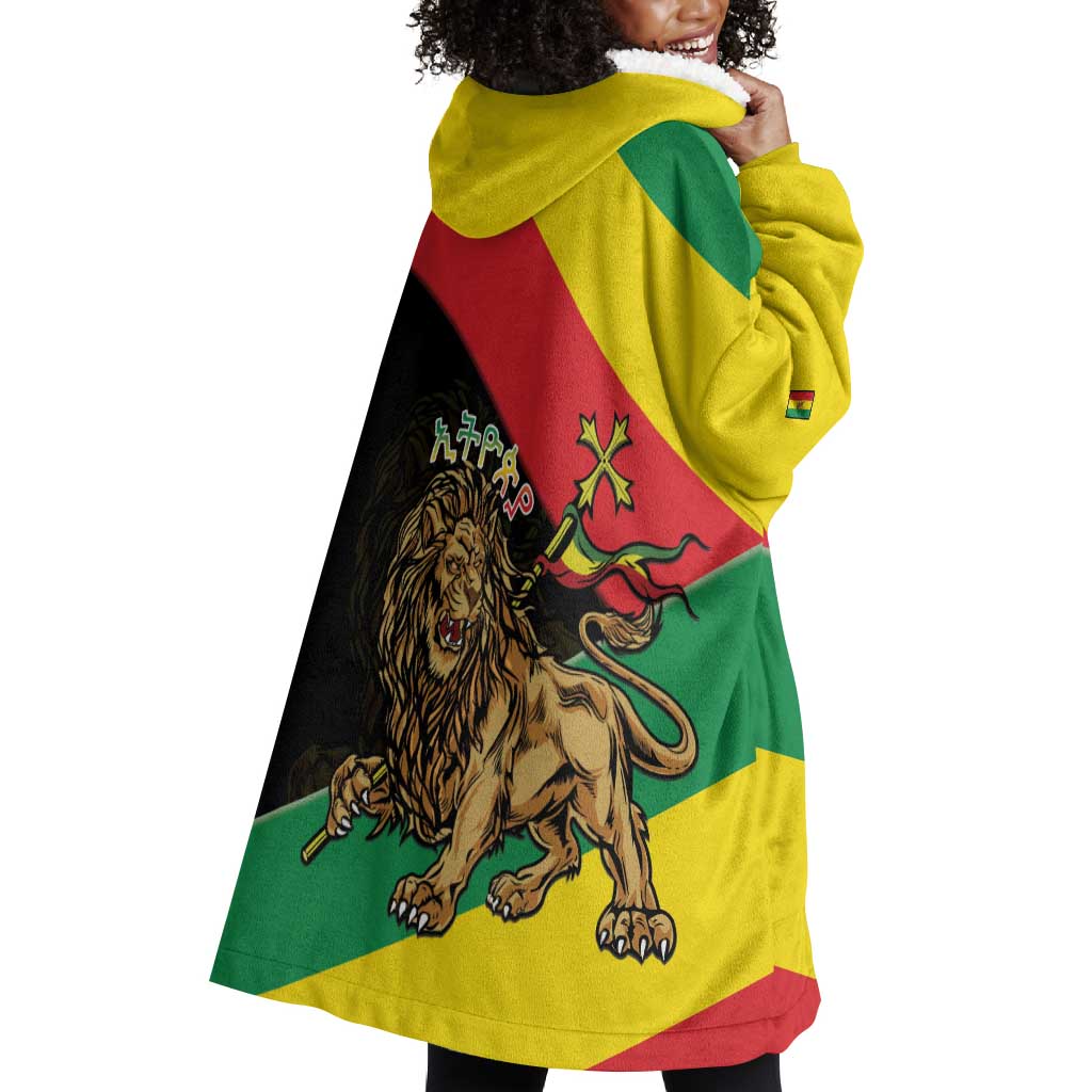 Ethiopia Lion of Judah Wearable Blanket Hoodie Ethiopia Empire 1270-1974 LT15