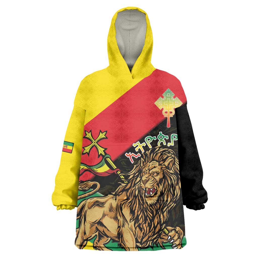 Ethiopia Lion of Judah Wearable Blanket Hoodie Ethiopia Empire 1270-1974 LT15